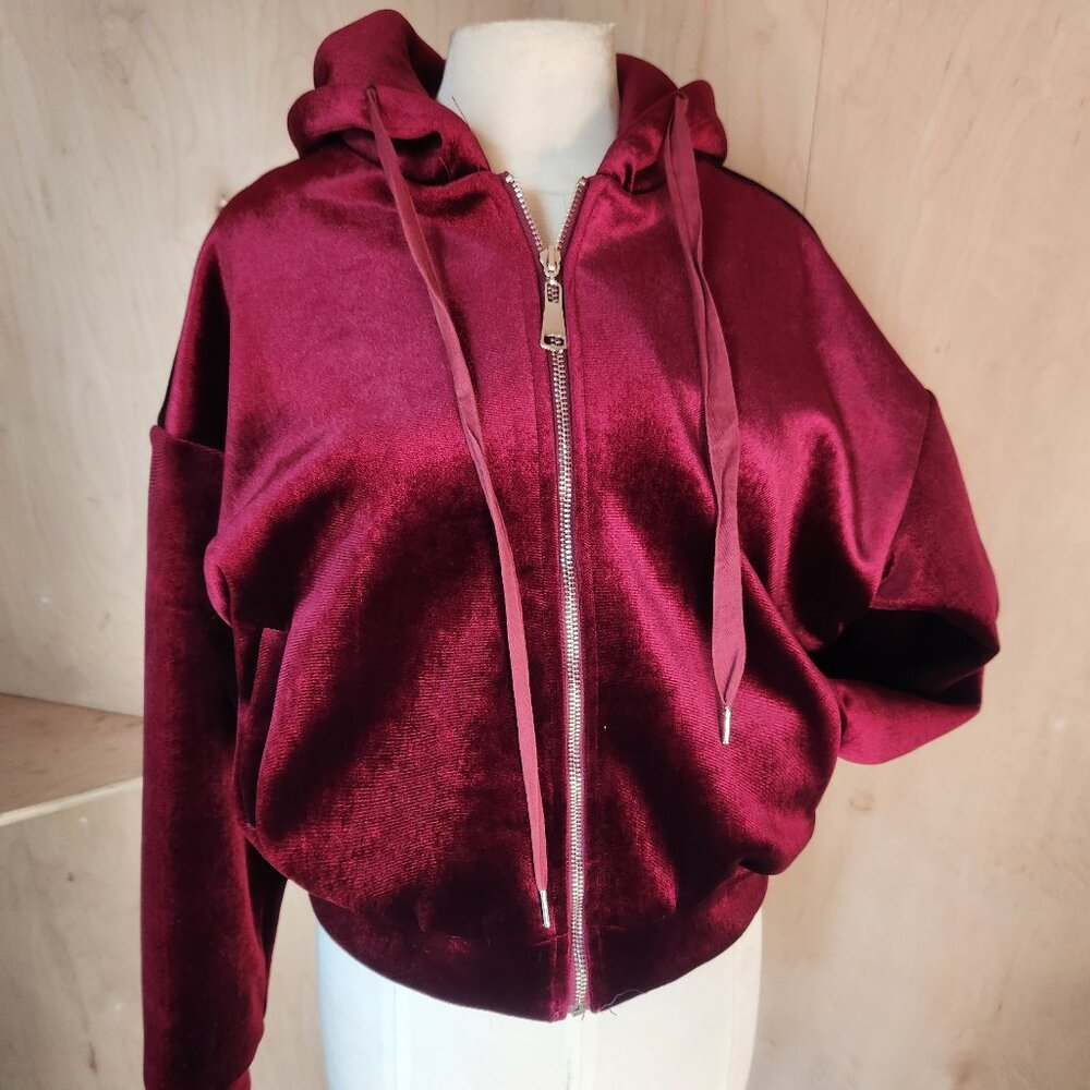 Lili Sidonio Zip Velvet Hoodie